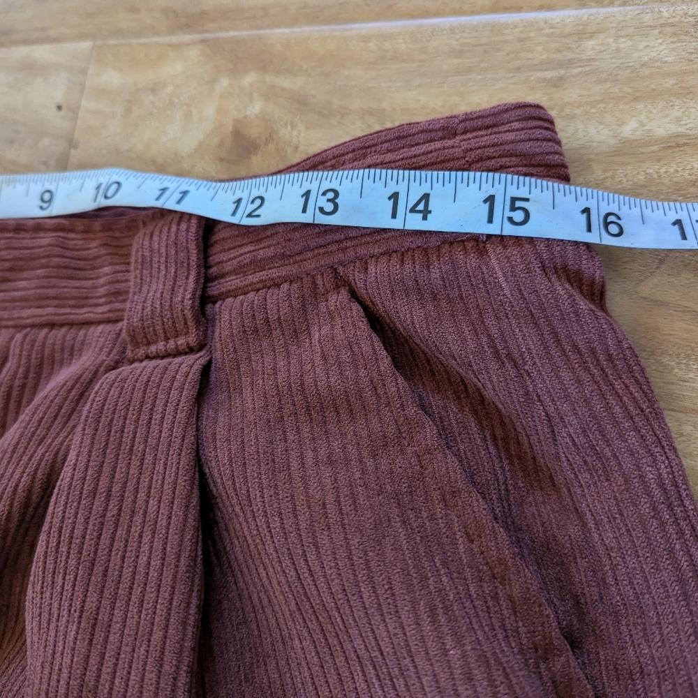 Madewell Corduroy High-Rise Tapered Pants Size 10 Dusty Redwood - Picture 13 of 15